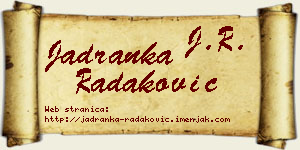 Jadranka Radaković vizit kartica